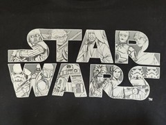 Star Wars Black T-shirt Size Medium C-Life Group Ltd Chewie, Luke, Darth Vador