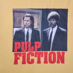 Miramax Pulp Fiction Long Sleeve Shirt Mens 2XL Yellow Movie Graphic Tee NEW