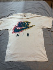 Vintage Nike Air Single Stitch XL Made In USA White Double Sided Multicolor