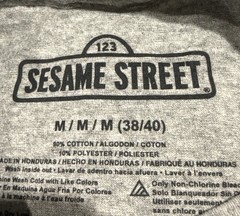 Sesame Street Unisex Graphic T-Shirt Gray Size Medium