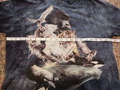 Busch Gardens Mountain Animal Safari Blue Tie Dye Tshirt Mens L Vintage 90s Y2K