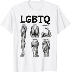 LGBTQ Legs Glutes Biceps Triceps Quads Gym Lover Workout (2 sides )T-Shirt