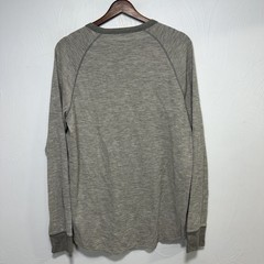 American Eagle Men’s Gray Thermal Classic Fit Long Sleeve Casual Shirt Top Large