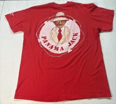 Vintage PANAMA JACK T-Shirt Mens Large Red Graphic Single Stitch 90s Beach USA