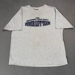 Gym Weight Lifting Power House Lift Team Alabama Vtg Jerzees T Shirt XL