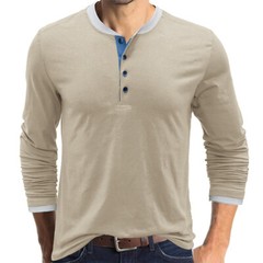 Zonbailon men’s t-shirt solid color base keep warm long sleeve autumn winter