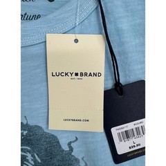 Lucky Brand Graphic T-Shirt Mens Large Light Blue Beethoven This Is My Fifth NEW