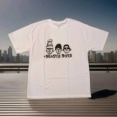 The Beastie Boys band Rare design White T shirt 90s Classic tee Cotton Heavy