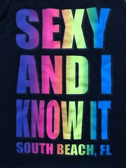 VTG. SEXY & I KNOW IT SOUTH BEACH FLORIDAMen’s Sleeveless Muscle GYM RARE Tank M