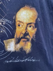Galileo Galilei T-Shirt Adult 2XL Hemisphere Science Quote Black Italian