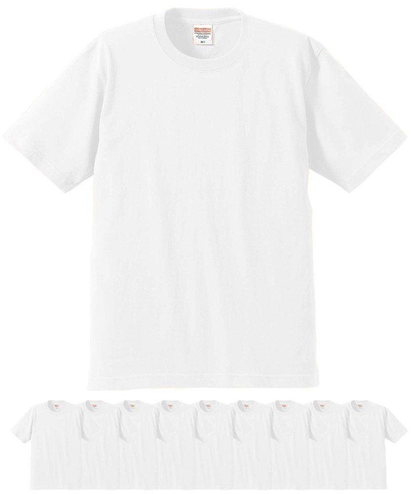 United Athle 5942-01 6.2oz Premium T-shirt 10 Piece Set Men’s (white, XXXL)
