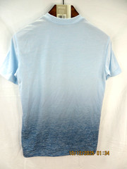 UNBRANDED SZ M NWOT Polyest/Cotton Men’s 3 Tone Marled Blue Crew Neck T- Shirt