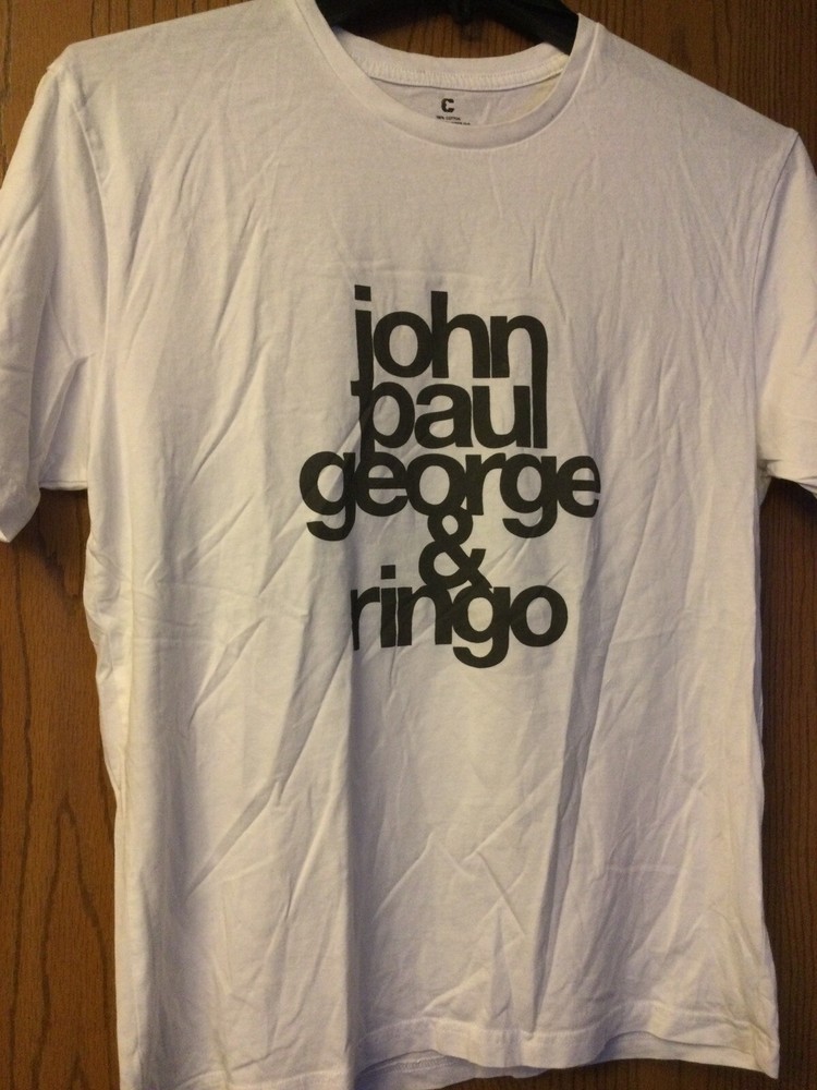 The Beatles – John, Paul, George & Ringo. White Shirt. L.
