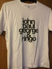 The Beatles – John, Paul, George & Ringo. White Shirt. L.