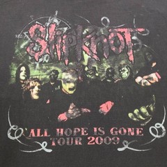 Vintage Slipknot Shirt Mens XL Black All Hope Is Gone 2009 Tour Anvil Band Tee