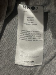 NN07 No Nationality Mens Long Sleeve Shirt Cliff Cotton Modal Gray Size Large