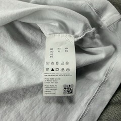 Hugo Boss White Crew Neck T Shirt Men’s XL Slim Fit Cotton Logo Tee