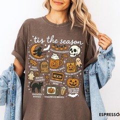 Vintage Halloween Shirt Tis the Season Retro Spooky Fall Pumpkin Unisex Tee