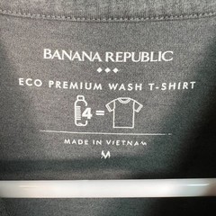 Banana Republic Mens Medium Eco Premium Wash T-Shirt Green Cotton/Poly Blend