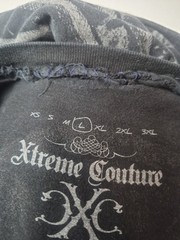 Xtreme Couture Graphic T-Shirt Black Skull Wings Size Large