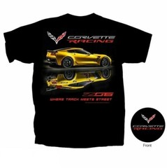 Joe Blow T’s Chevy Corvette Racing Mens T-Shirt C7 Z06 7th Gen Mirrored Inverted