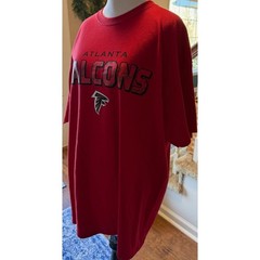 NFL Team Apparel Atlanta Falcons Mens T-Shirt Red XL Short Sleeve Graphic Tee