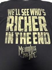 2012 Memphis May Fire Richer Band T-Shirt Size M Challenger Album Era Metalcore