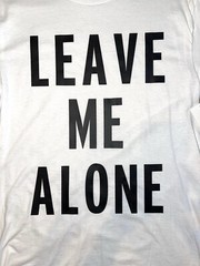 Leave Me Alone Vinyl white Shirt Size (S)