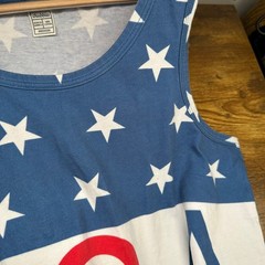 Chubbies Mens USA Flag Tank Top Medium Stars Stripes Patriotic Cotton Red Blue