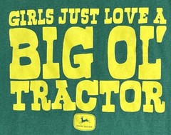 John Deere Shirt Men’s Large T-Shirt Green “Girls Just Love a Big Ol’ Tractor”