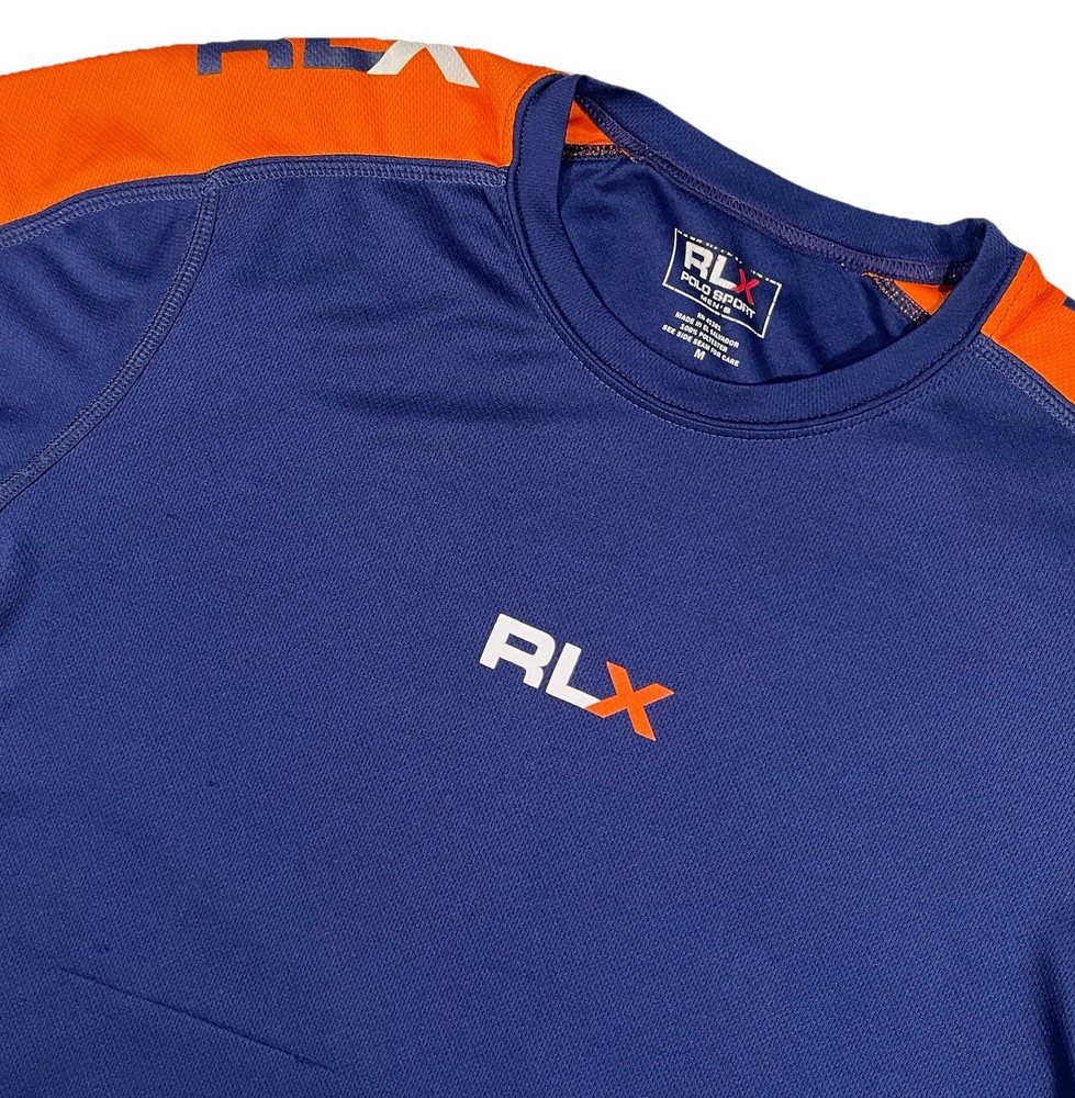 Vtg Ralph Lauren RLX Mid 90s Polo Sport Crew Neck T-shirt Men’s M FEDEX RARE!