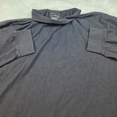 L.L. Bean Turtle Neck Men XL Traditional Fit Long Sleeve Solid Black 100% Cotton
