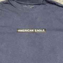 American Eagle T-Shirt Mens XL Super Soft Standard Fit Blue Pullover Top Cotton