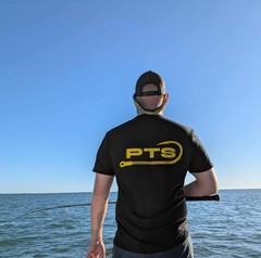 Precision Tackle Solutions LOGO T-Shirt PTS Black & Gold