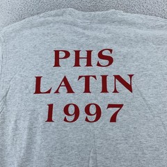Vintage Where’s Julius Caesar Shirt Mens XL Gray PHS Latin 1997 Waldo Parody 90s