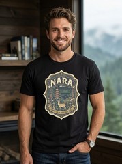 Nara Japan Temple Deer Graphic T-Shirt Unisex Travel Tee