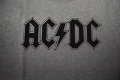 AC/DC Mens AC/DC Gray Classic Logo Shirt Large New In Package