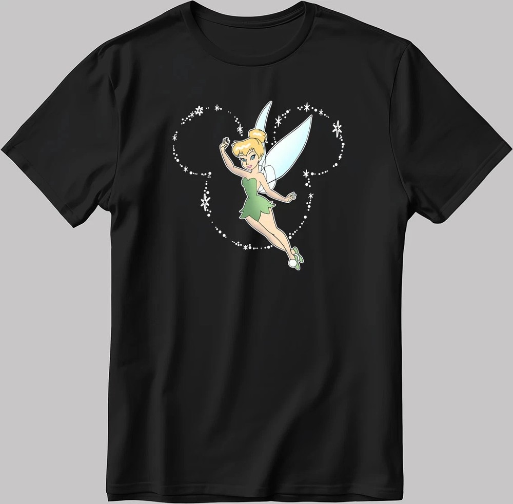 Disney Tinkerbell Mickey Mouse Flying T-Shirt Size S-5XL