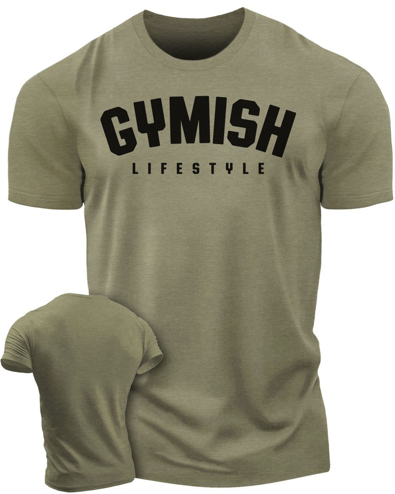046. Gymish Lifestyle Funny Workout Gym T-Shirt for Men
