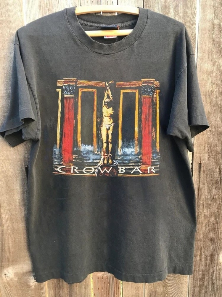 Vintage Crowbar Metal Band Shirt Tweed Color Reprint B07.269