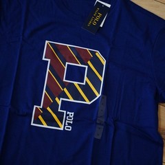 Polo Ralph Lauren Shirt Mens Large Varsity Preppy Graphic Tee T-Shirt Big P Logo