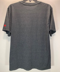 CONVERSE T Shirt, Men’s Size S, Short Sleeve Dark, Charcoal Gray w/ Red Logo