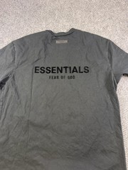Fear Of God Essentials Shirt Mens Large Black Logo Graphic Front Back Tee