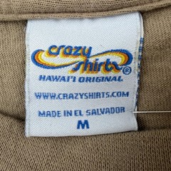 Crazy Shirts Shirt Mens Medium Brown Kailua Kona Hawaii Coffee Dyed Tee Surf