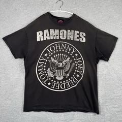 2008 Ramones T Shirt Mens Vintage Size 2XL Band Tee Black Y2K Concert/Tour Shirt