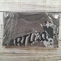 Request T Shirt Mens XL Gray Streetwear Y2K Grunge Heartless Spellout Wraparound