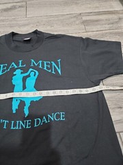 Vintage Single Stitch Shirt Cowboy Real Men Dont Line Dance 90s DEADSTOCK XL