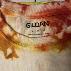 Multicolor Short Sleeve Tye Dye T-Shirt Size Large Unisex