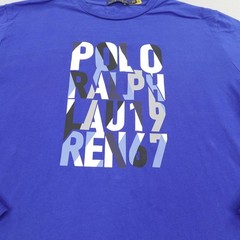 Polo Ralph Lauren Shirt Mens Medium Blue 69 Graphic Long Sleeve Crewneck Tee