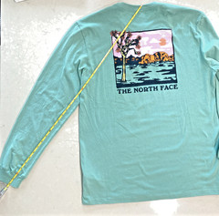 NEW with tags Mens North Face aqua/teal Lg Long Sleeve Shirt 100% cotton